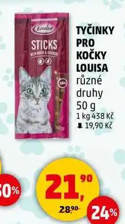 Penny Market TYČINKY PRO KOČKY LOUISA, 50 g nabídka