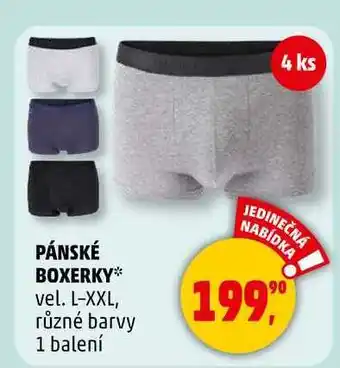 Penny Market PÁNSKÉ BOXERKY, 4 ks nabídka