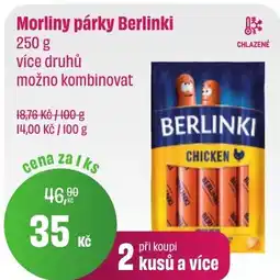 BonVeno Morliny párky Berlinki nabídka