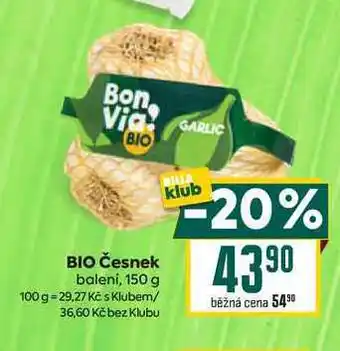 Billa BIO Česnek balení, 150 g nabídka