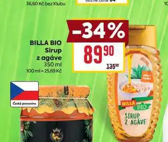 Billa BILLA BIO Sirup z agáve 350 ml nabídka