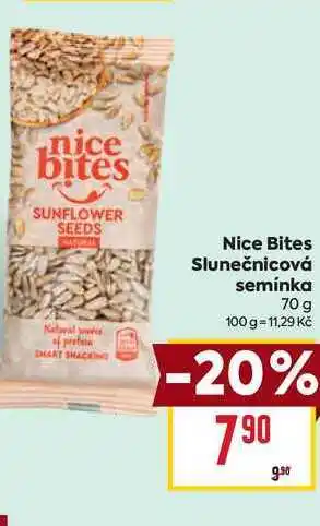 Billa Nice Bites Slunečnicová semínka 70 g nabídka