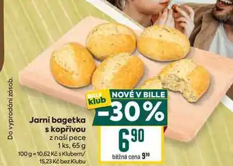 Billa Jarní bagetka s kopřivou z naší pece 1 ks, 65 g nabídka