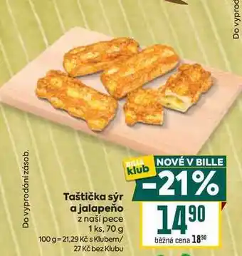 Billa Taštička sýr a jalapeño z naší pece 1 ks, 70 g nabídka