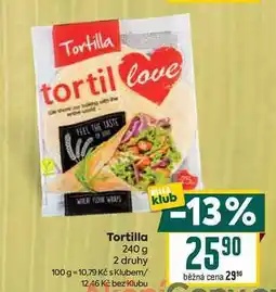 Billa Tortilla 240 g nabídka