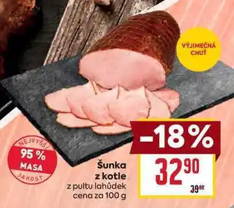 Billa Šunka z kotle z pultu lahůdek cena za 100g nabídka