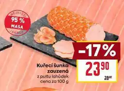 Billa Kuřecí šunka zauzená z pultu lahůdek cena za 100g nabídka