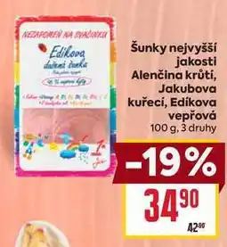 Billa Edíkova vepřová šunka 100g nabídka