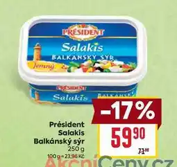 Billa Président Salakis Balkánský sýr 250 g nabídka