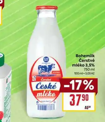 Billa Bohemilk Čerstvé mléko 3,5% 750 ml nabídka