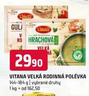 Terno Vitana Velká rodinná polévka, vybrané druhy 144-184g nabídka