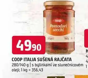 Terno Coop italia sušená rajčata 280/140g nabídka