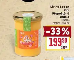 Billa Living Spoon Ghi Přepuštěné máslo 420 ml nabídka