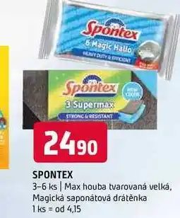 Terno Spontex 3-6 ks Max houba tvarovaná velká, Magická saponátová drátěnka nabídka