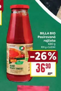 Billa BILLA BIO Pasírovaná rajčata 680 g nabídka