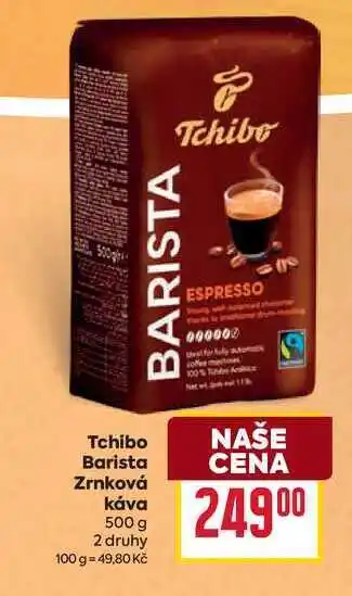 Billa Tchibo Barista Zrnková káva 500 g nabídka