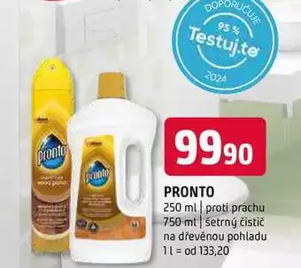 Terno Pronto 750 ml šetrný čistič na dřevěnou podlahy nabídka