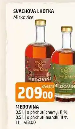 Terno Medovnik s příchutí cherry, 11% 0,5l s příchutí mandli, 11% 0,5l nabídka