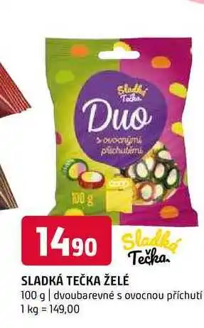 Terno Sladká Tečka želé 100 g dvoubarevné s ovocnou příchutí nabídka