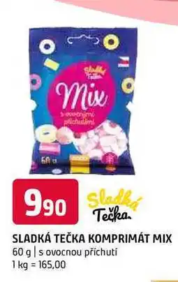 Terno Sladká tečka komprimát mix 60 g s ovocnou příchutí nabídka