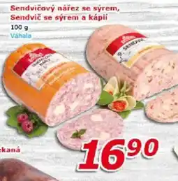 ESO MARKET Sendvičový nářez se sýrem, Sendvič se sýrem a kápií nabídka