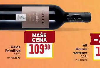 Billa Caleo Primitivo 0,75l nabídka