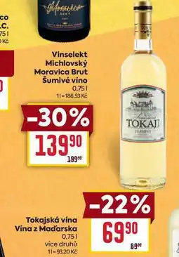 Billa Tokajská vína Vína z Maďarska 0,75l nabídka