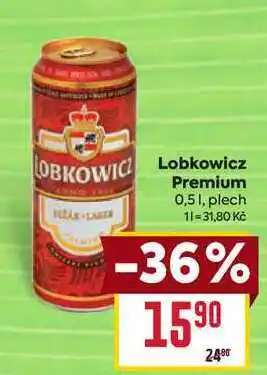 Billa Lobkowicz Premium 0,51, plech nabídka