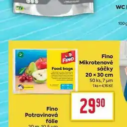 Billa Fino Mikrotenové Food bags sáčky 20 x 30 cm nabídka