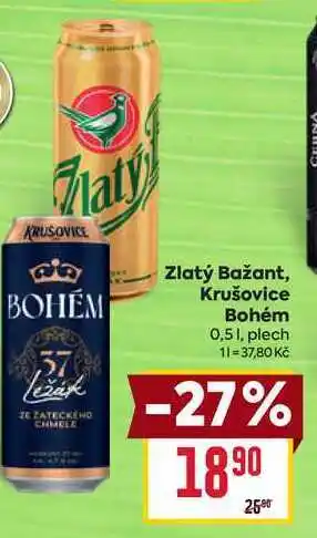 Billa Bohém 0,51, plech nabídka