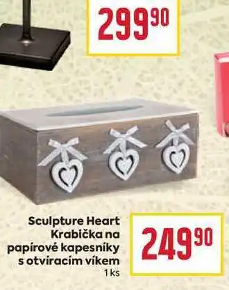 Billa Sculpture Heart Krabička na papírové kapesníky s otvíracím víkem 1 ks nabídka