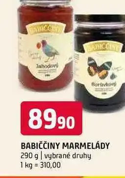 Terno Babiččiny marmelády 290 g vybrané druhy nabídka