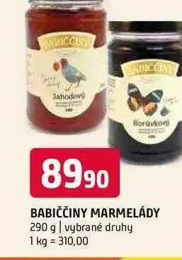 Terno Babiččiny marmelády 290 g vybrané druhy nabídka