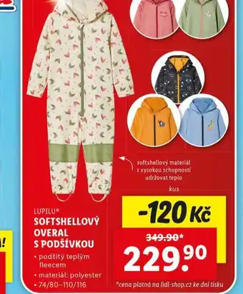 Lidl Softshellový overal s podšívkou nabídka