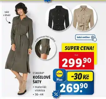 Lidl Košilové šaty nabídka