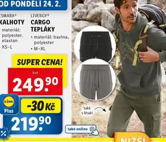 Lidl Cargo tepláky nabídka