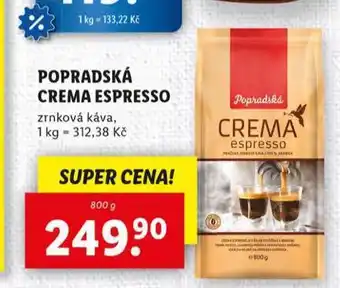 Lidl Popradská káva crema espresso nabídka