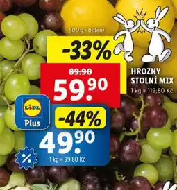 Lidl Hrozny stolní mix nabídka