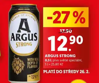 Lidl Pivo argus strong nabídka