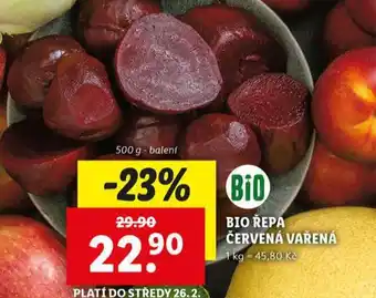 Lidl Bio řepa červená vařená nabídka