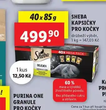 Lidl Sheba kapsičky pro kočky nabídka