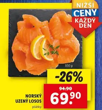 Lidl Norský uzený losos nabídka