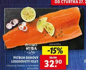 Lidl Pstruh duhový lososovitý filet nabídka