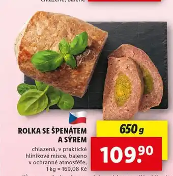 Lidl Rolka se špenátem a sýrem nabídka