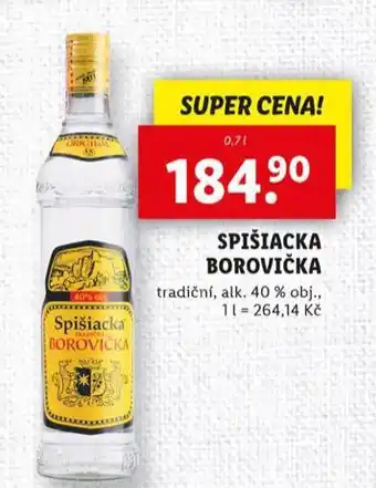 Lidl Spišiacka borovička nabídka