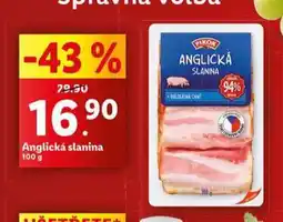 Lidl Anglická slanina nabídka