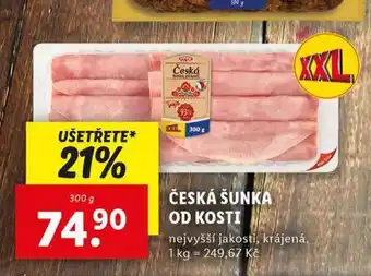 Lidl Česká šunka od kosti nabídka