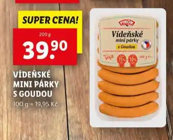 Lidl Vídeňské mini párky s goudou nabídka