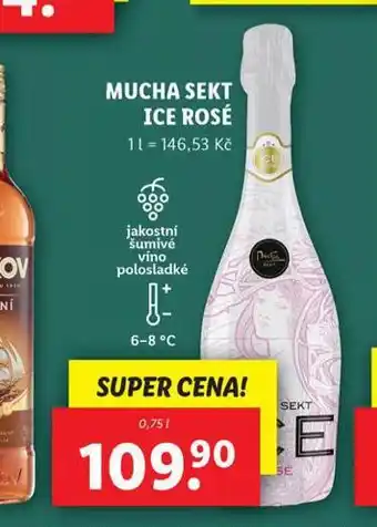 Lidl Mucha sekt ice rosé nabídka