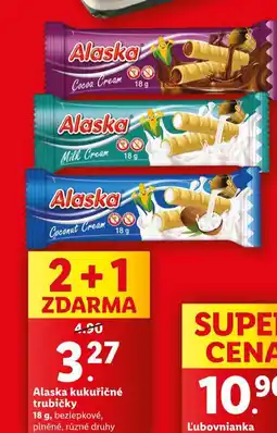 Lidl Alaska kukuřičné trubičky nabídka